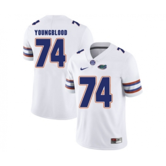 Florida Gators 74 Jack Youngblood White College Football Jersey - Ujersey