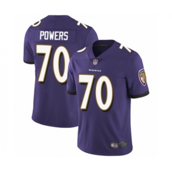 Youth Baltimore Ravens #70 Ben Powers Purple Team Color Vapor Untouchable Limited Player Football Jersey - Ujersey