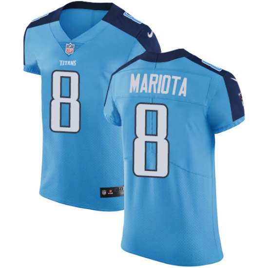 Men's Nike Tennessee Titans #8 Marcus Mariota Light Blue Team Color Vapor Untouchable Elite Player NFL Jersey - Ujersey