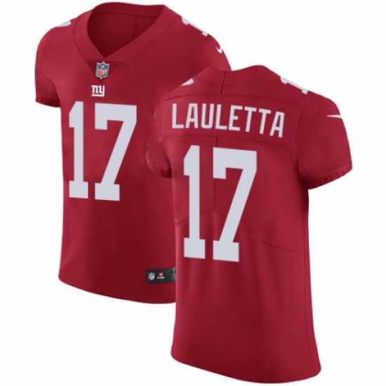 Men's Nike New York Giants #17 Kyle Lauletta Red Alternate Vapor Untouchable Elite Player NFL Jersey - Ujersey
