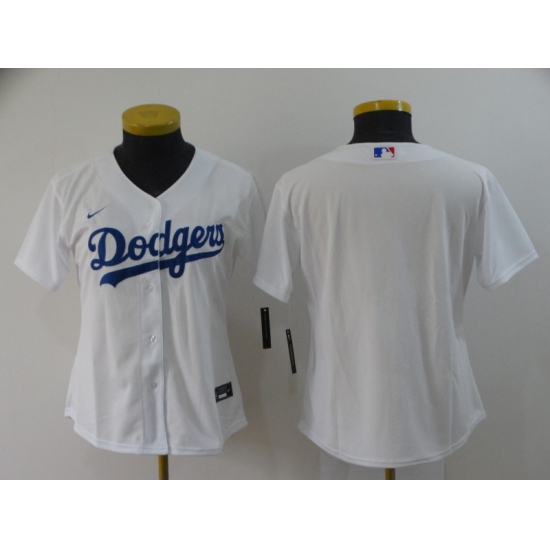Women's Nike Los Angeles Dodgers Blank White Royal Alternate Stitched Baseball Jersey - Ujersey