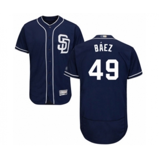 Men's San Diego Padres #49 Michel Baez Navy Blue Alternate Flex Base Authentic Collection Baseball Player Jersey - Ujersey