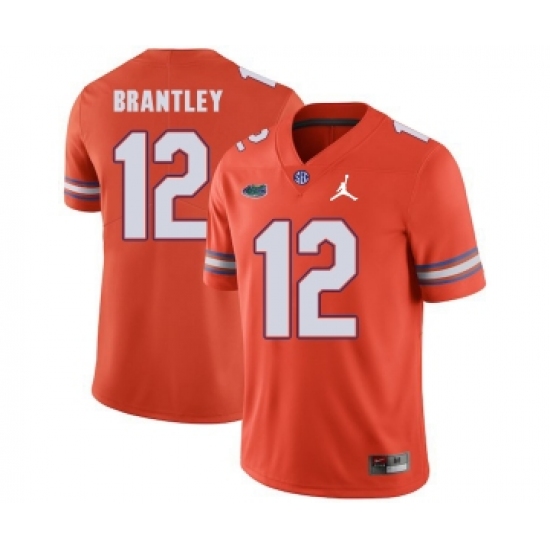 Florida Gators 12 John Brantley Orange College Football Jersey - Ujersey