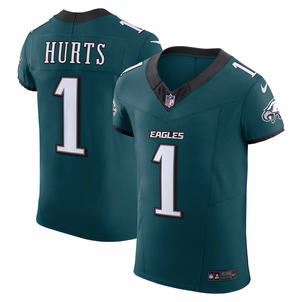 Men's Philadelphia Eagles Jalen Hurts Nike Midnight Green Team Vapor F.U.S.E. Elite Jersey - Ujersey
