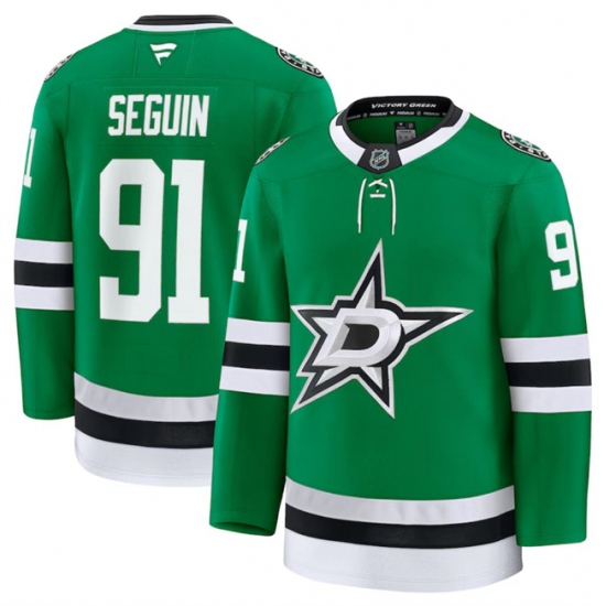 Men's Dallas Stars #91 Tyler Seguin Green 2024-25 Home Stitched Hockey Jersey - Ujersey