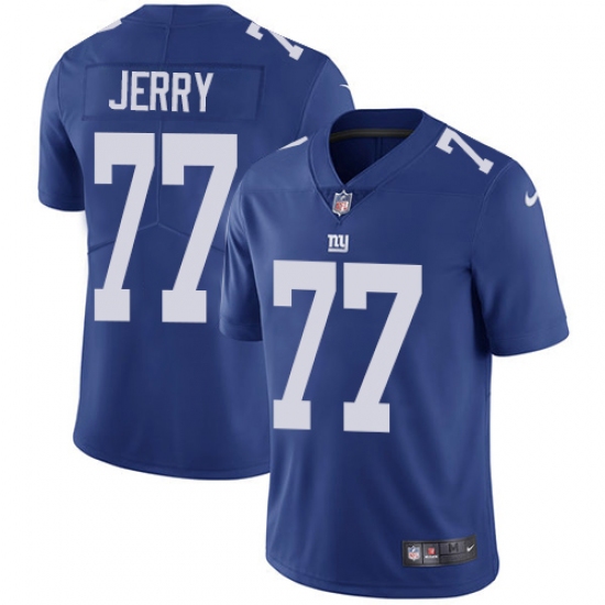 Youth Nike New York Giants #77 John Jerry Royal Blue Team Color Vapor Untouchable Limited Player NFL Jersey - Ujersey