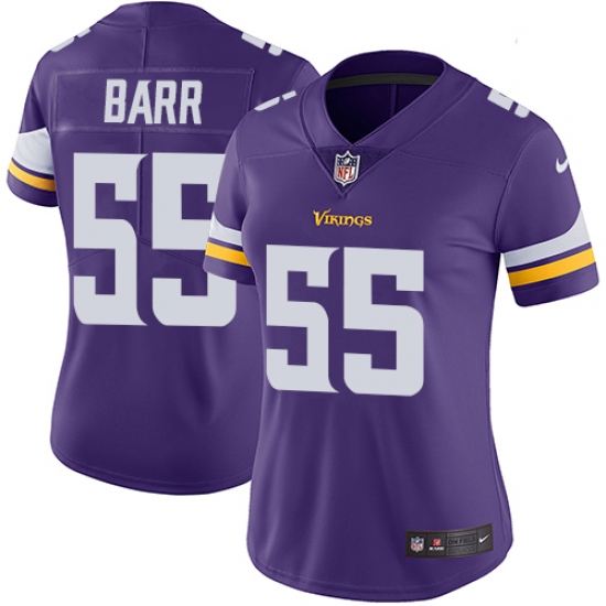 Women's Nike Minnesota Vikings #55 Anthony Barr Purple Team Color Vapor Untouchable Limited Player NFL Jersey - Ujersey