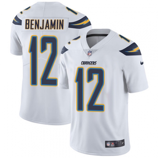 Youth Nike Los Angeles Chargers #12 Travis Benjamin Elite White NFL Jersey - Ujersey