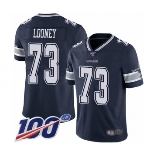 Men's Dallas Cowboys #73 Joe Looney Navy Blue Team Color Vapor Untouchable Limited Player 100th Season Football Jersey - Ujersey