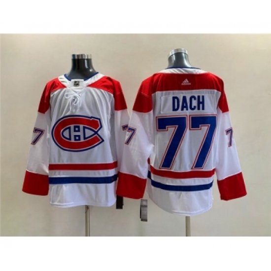 Men's Montreal Canadiens #77 Kirby Dach White Stitched Jersey - Ujersey