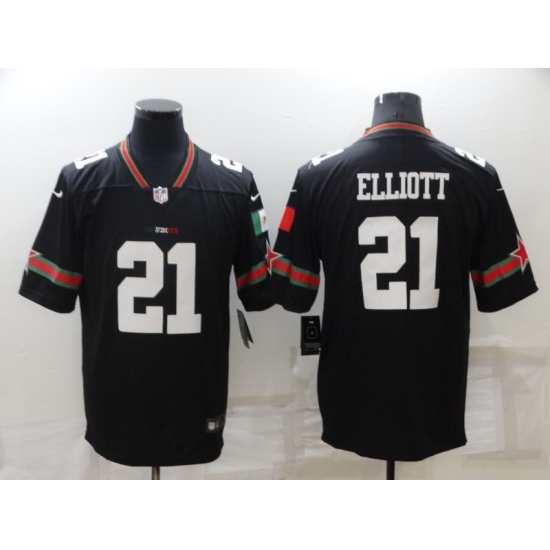 Men's Dallas Cowboys #21 Ezekiel Elliott Black Mexico Limited Player Jersey - Ujersey