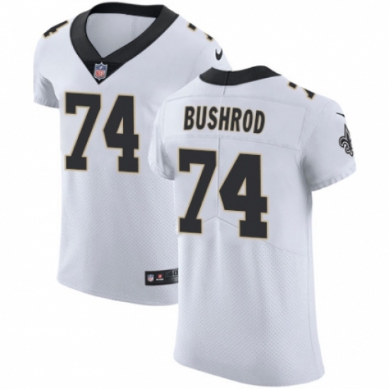 Men's Nike New Orleans Saints #74 Jermon Bushrod White Vapor Untouchable Elite Player NFL Jersey