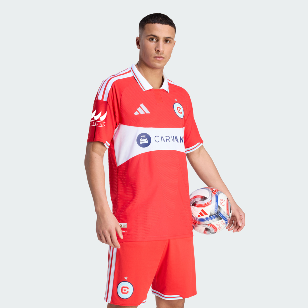 Men's Chicago Fire adidas Red 2026 Forever Red On-Field Authentic Patch Jersey - Ujersey