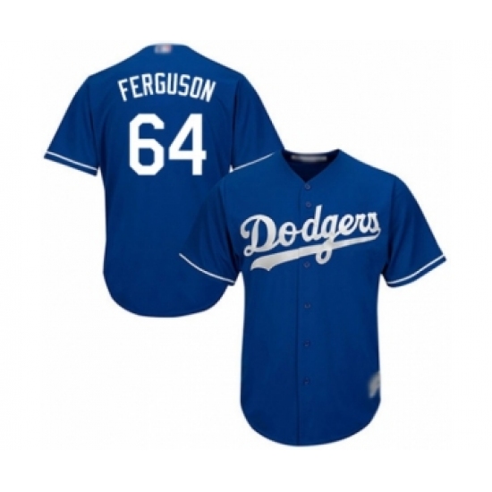 Youth Los Angeles Dodgers #64 Caleb Ferguson Authentic Royal Blue Alternate Cool Base Baseball Player Jersey - Ujersey
