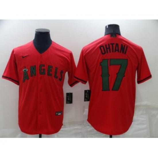 Men's Los Angeles Angels #17 Shohei Ohtani Red 2022 Memorial Day Stitched MLB Nike Cool Base Jersey - Ujersey
