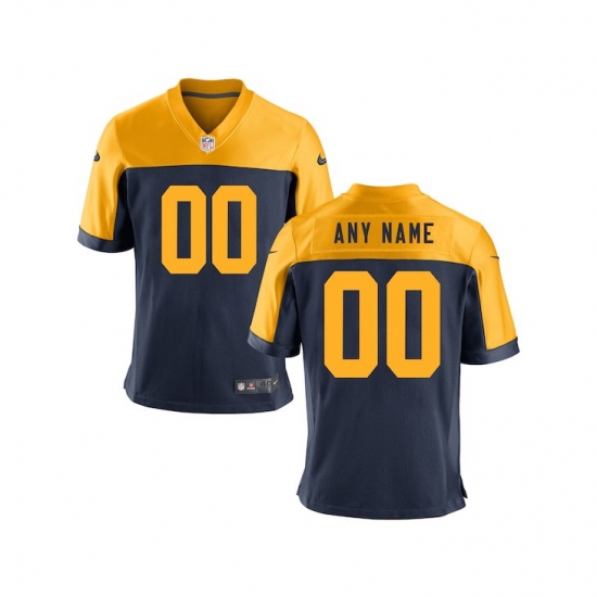 Youth Green Bay Packers Nike Navy Customized Throwback Game Jersey - Ujersey