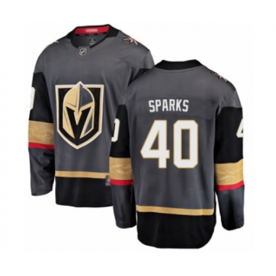 Men's Vegas Golden Knights #40 Garret Sparks Authentic Black Home Fanatics Branded Breakaway Hockey Jersey - Ujersey