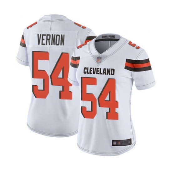 Women's Cleveland Browns #54 Olivier Vernon White Vapor Untouchable Limited Player Football Jersey - Ujersey