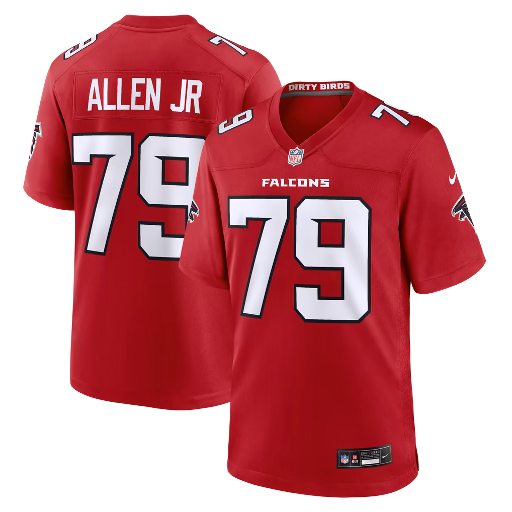 Men's Atlanta Falcons Carlos Allen Jr. Nike Red Team Game Jersey - U-jersey