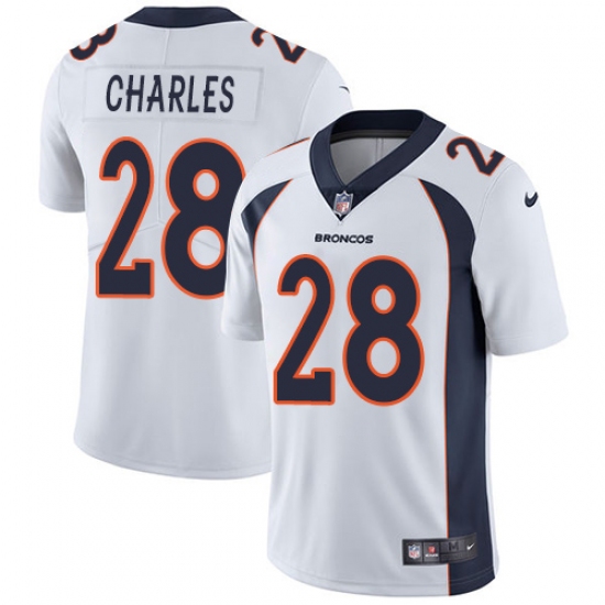 Youth Nike Denver Broncos #28 Jamaal Charles Elite White NFL Jersey - Ujersey