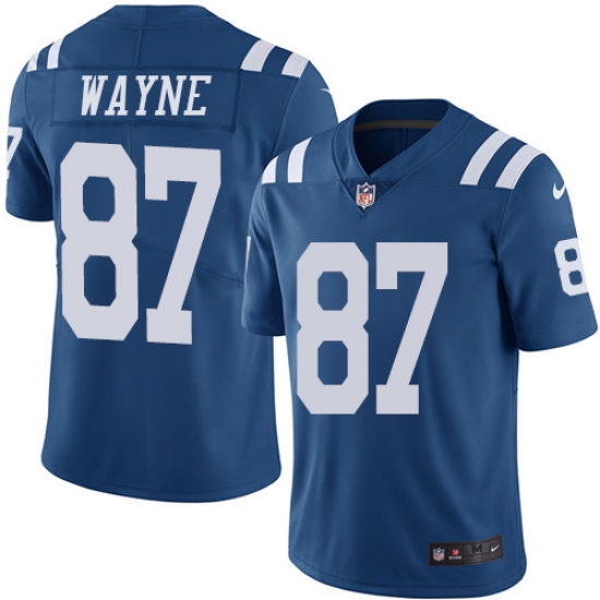 Youth Nike Indianapolis Colts #87 Reggie Wayne Limited Royal Blue Rush Vapor Untouchable NFL Jersey - Ujersey