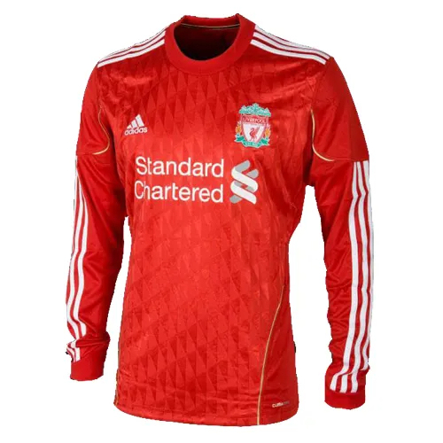 Liverpool Retro Football Jersey Home Long Sleeve Custom Shirt 2011/12 - ujerseystore
