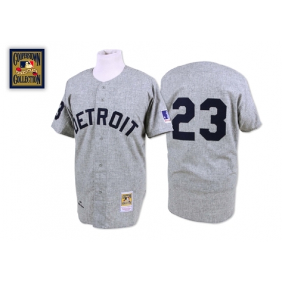 Men's Mitchell and Ness 1969 Detroit Tigers #23 Willie Horton Authentic Grey Throwback MLB Jersey - Ujersey