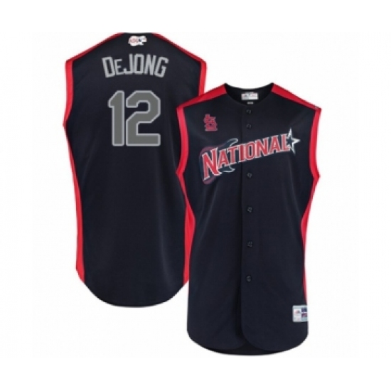 Men's St. Louis Cardinals #12 Paul DeJong Authentic Navy Blue National League 2019 Baseball All-Star Jersey - Ujersey