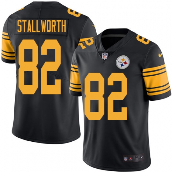 Youth Nike Pittsburgh Steelers #82 John Stallworth Elite Black Rush Vapor Untouchable NFL Jersey - Ujersey