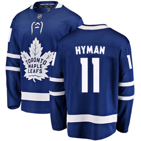 Youth Toronto Maple Leafs #11 Zach Hyman Fanatics Branded Royal Blue Home Breakaway NHL Jersey - Ujersey