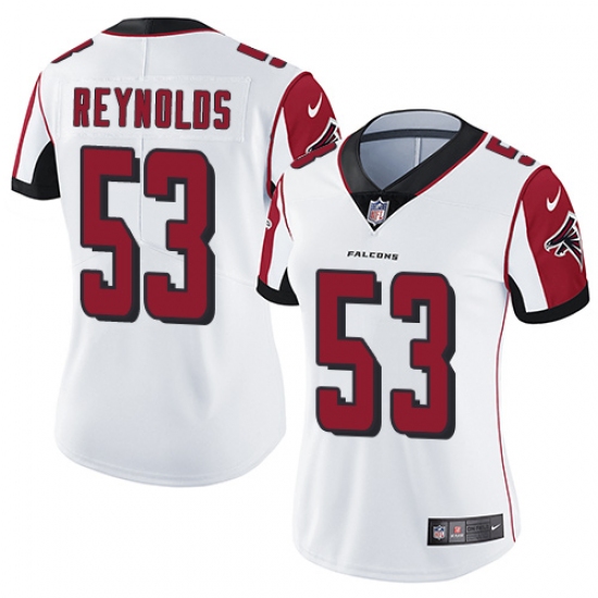 Women's Nike Atlanta Falcons #53 LaRoy Reynolds White Vapor Untouchable Limited Player NFL Jersey - Ujersey