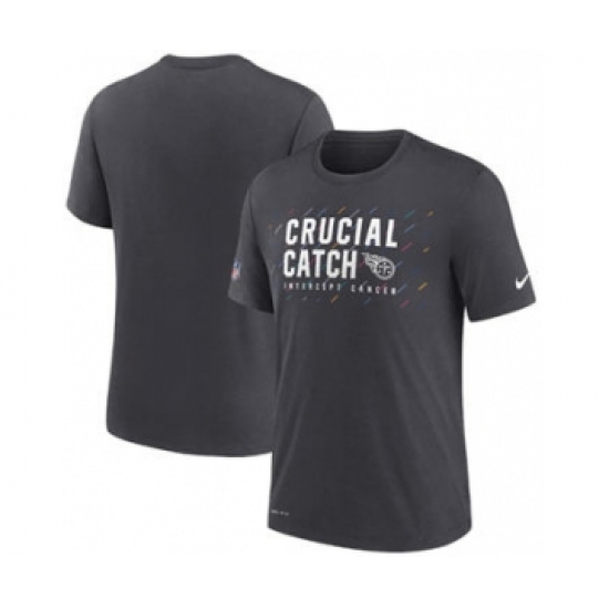 Men's Tennessee Titans Charcoal 2021 Crucial Catch Performance T-Shirt - Ujersey