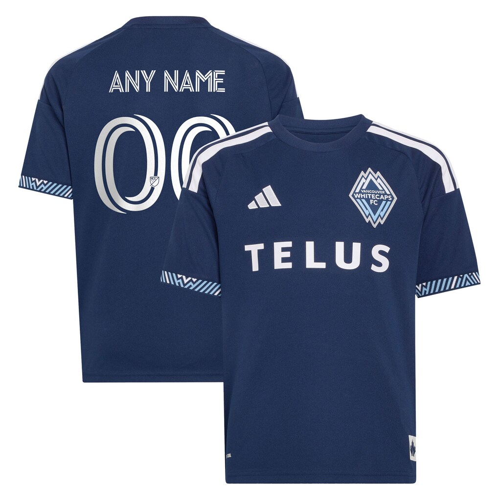 Youth Vancouver Whitecaps FC adidas Blue 2026 The Coastal Jersey Replica Custom Jersey - Ujersey