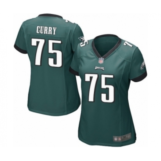 Women's Philadelphia Eagles #75 Vinny Curry Game Midnight Green Team Color Football Jersey - Ujersey