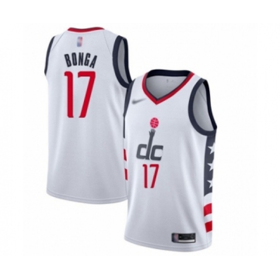 Men's Washington Wizards #17 Isaac Bonga Swingman White Basketball Jersey - 2019  20 City Edition - Ujersey