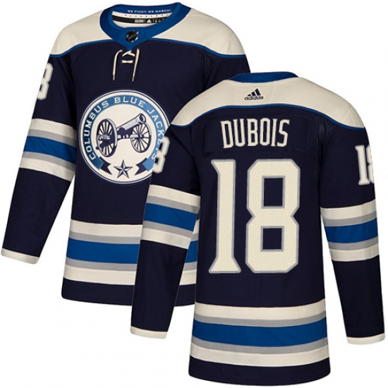 Men's Adidas Columbus Blue Jackets #18 Pierre-Luc Dubois Authentic Navy Blue Alternate NHL Jersey - Ujersey