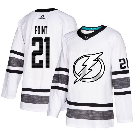 Men's Adidas Tampa Bay Lightning #21 Brayden Point White 2019 All-Star Game Parley Authentic Stitched NHL Jersey - Ujersey