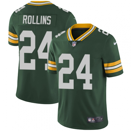 Youth Nike Green Bay Packers #24 Quinten Rollins Elite Green Team Color NFL Jersey - Ujersey