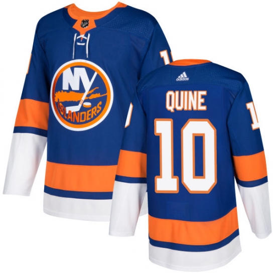 Men's Adidas New York Islanders #10 Alan Quine Authentic Royal Blue Home NHL Jersey - Ujersey