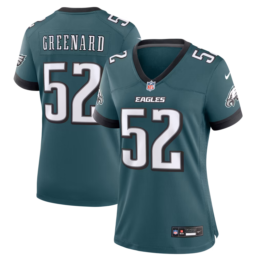 Women's Philadelphia Eagles Jonathan Greenard Nike Midnight Green Team Game Jersey - Ujersey