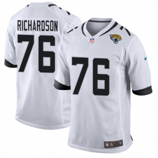Men's Nike Jacksonville Jaguars #76 Will Richardson Game White NFL Jersey - Ujersey