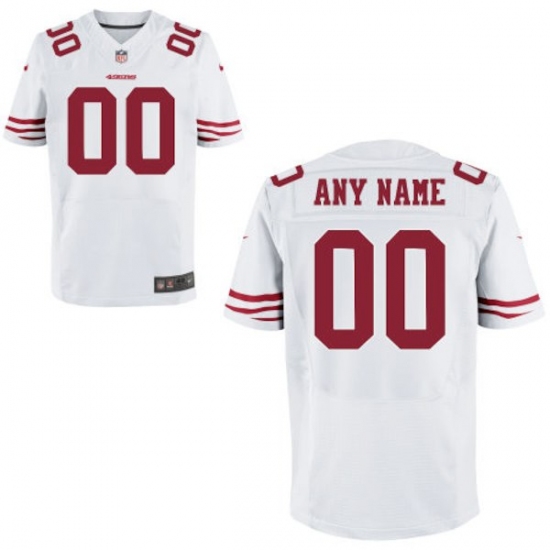 Men's San Francisco 49ers Nike White Custom Elite Jersey - Ujersey