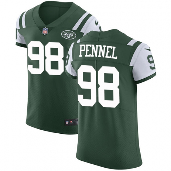 Men's Nike New York Jets #98 Mike Pennel Elite Green Team Color NFL Jersey - Ujersey
