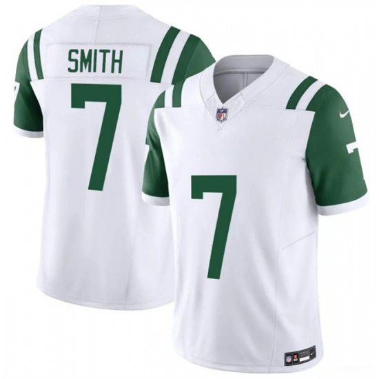 Men's New York Jets #7 Geno Smith White 2025 F.U.S.E. Classic Alternate Vapor Untouchable Limited Stitched Jersey - Ujersey