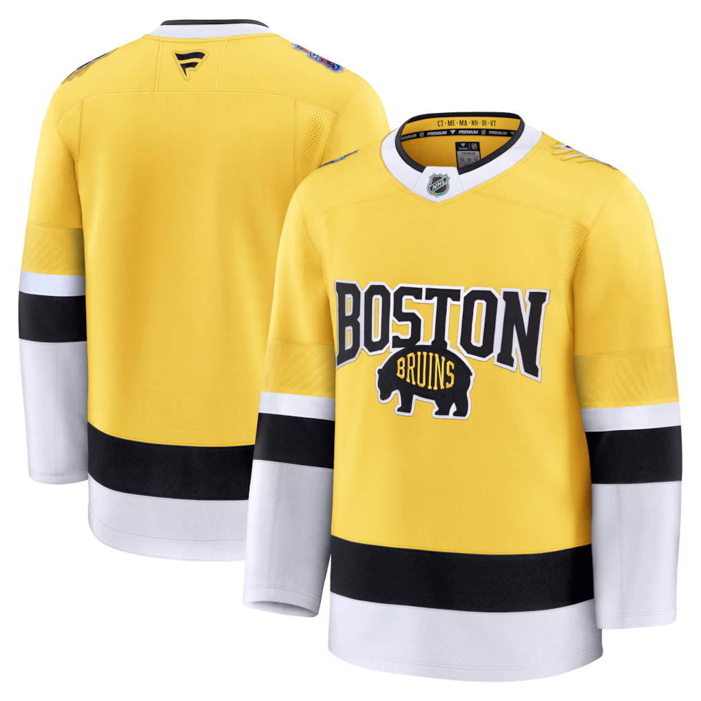 Men's Boston Bruins Fanatics Gold 2026 NHL Stadium Series Premium Custom Jersey - ujerseystore
