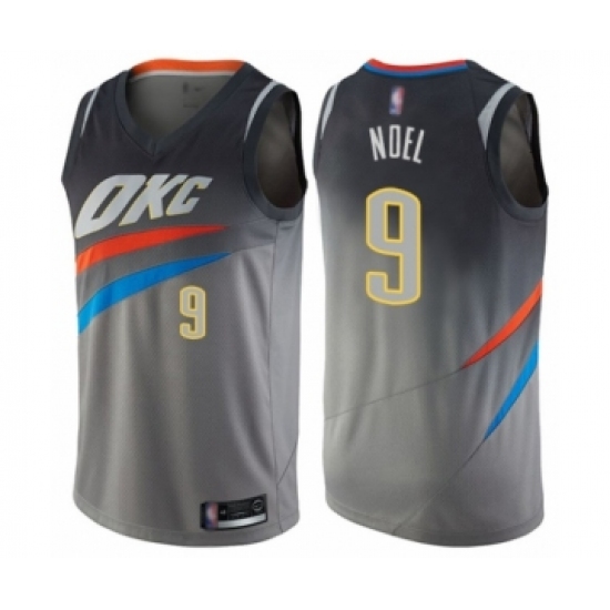 Women's Oklahoma City Thunder #9 Nerlens Noel Swingman Gray Basketball Jersey - City Edition - Ujersey