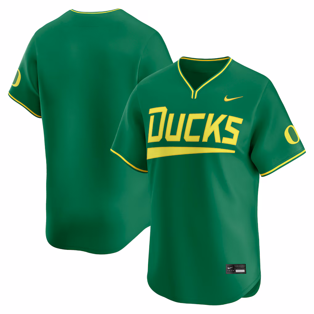 Men's Nike Green Oregon Ducks Baseball Limited Jersey - SUjersey01