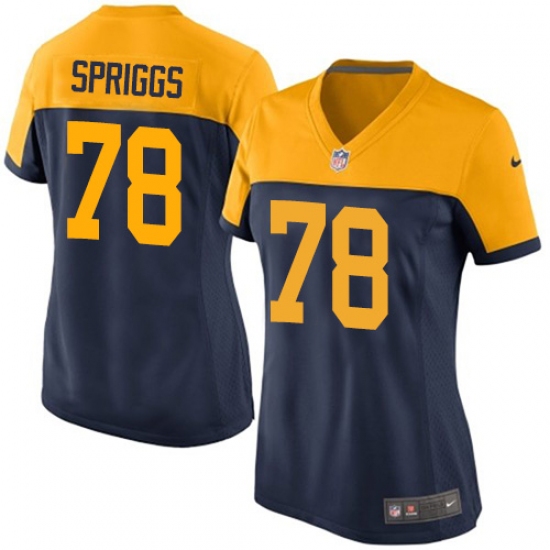 Women's Nike Green Bay Packers #78 Jason Spriggs Limited Navy Blue Alternate NFL Jersey - Ujersey