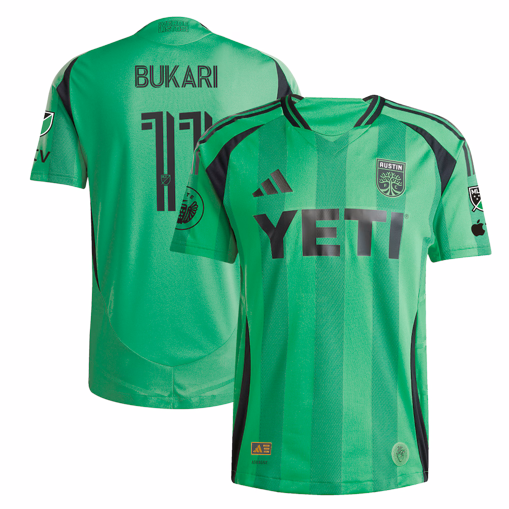 Men's Austin FC adidas Green 2025 The Heartbeat Kit Authentic Player Jersey