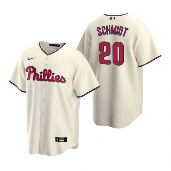Men's Nike Philadelphia Phillies #20 Mike Schmidt Cream Alternate Stitched Baseball Jersey - Ujersey